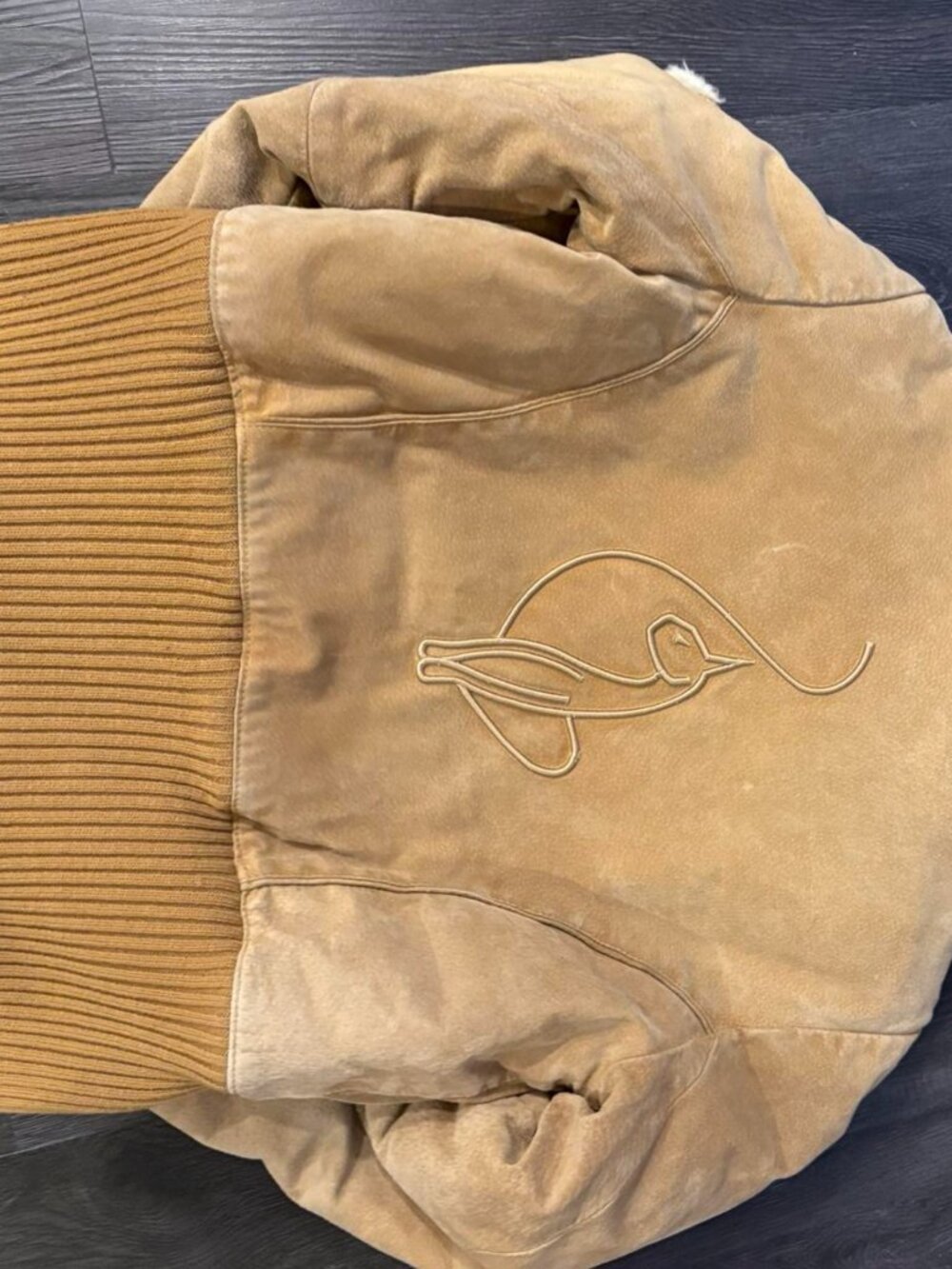 Rare Vintage Y2K Baby Phat Suede Tan Coat Size XL (fits M-L)